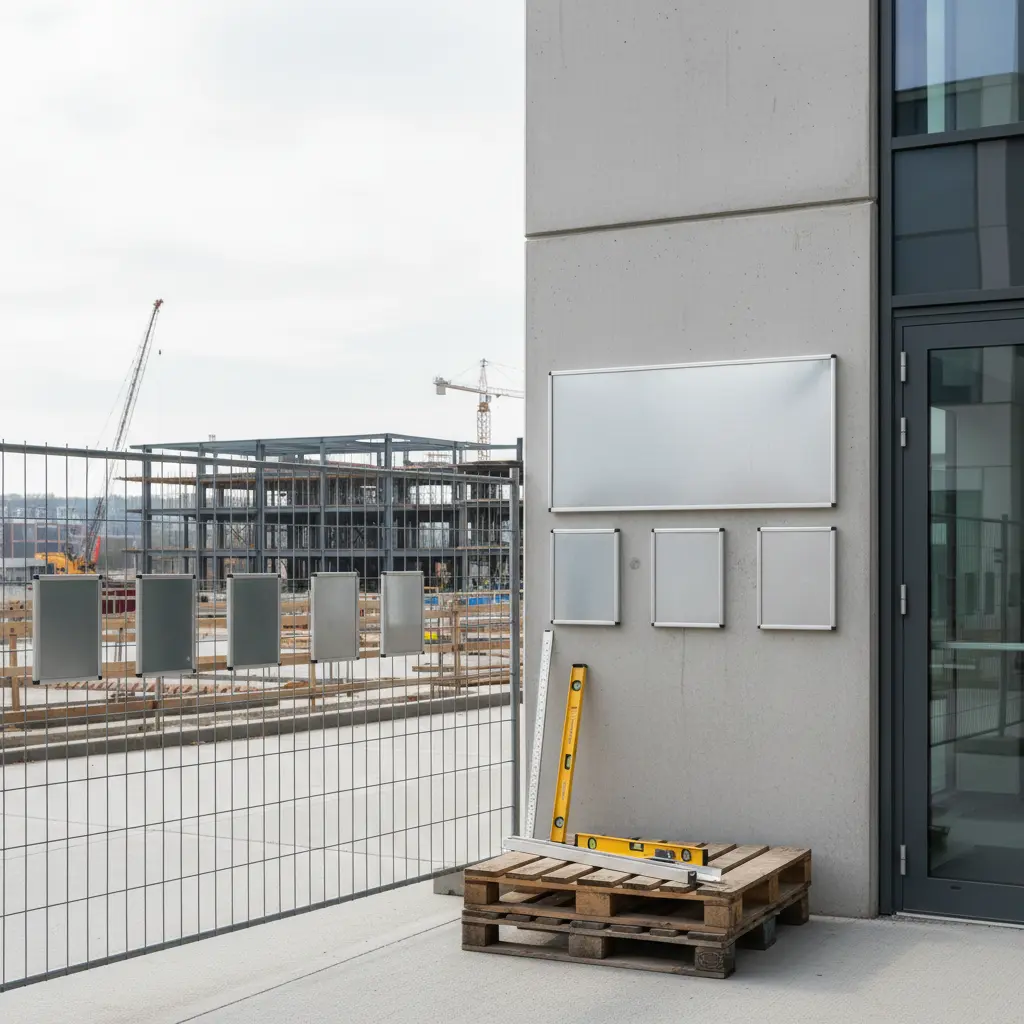 建設業許可看板の設置場所とサイズ基準（営業所用・現場用の違い）