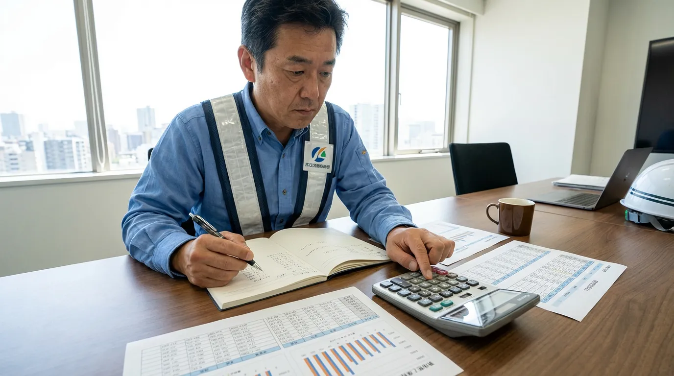 労務費に関する基準値の算定式と構成要素