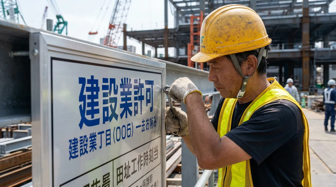 建設業許可標識の材質・デザイン・耐候性ガイド