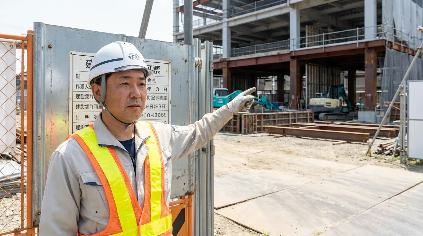 営業所と工事現場における建設業許可標識の掲示要件