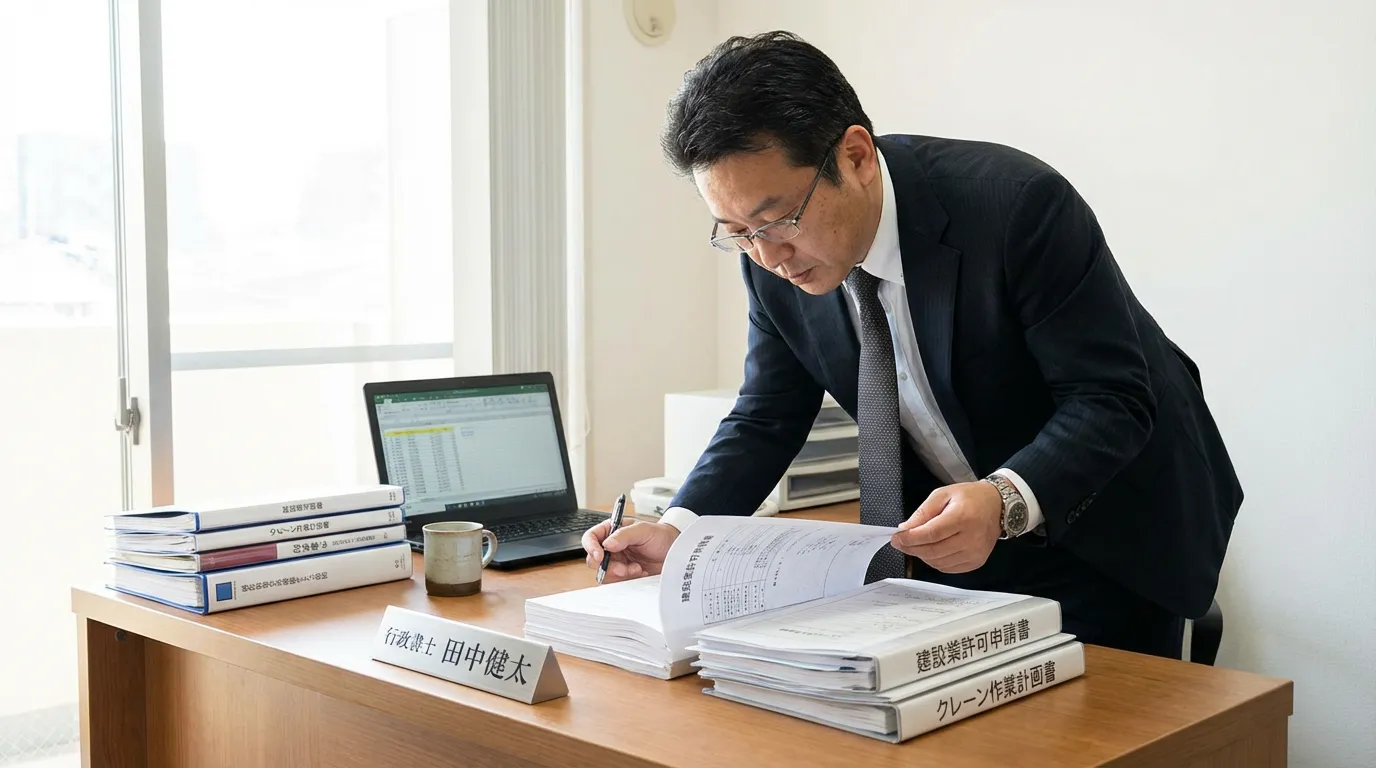 クレーン工事における建設業許可の申請手続きと必要書類