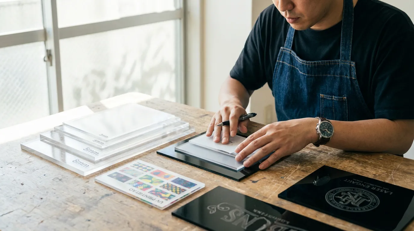 建設業 許可 看板 アクリル - 素材と加工の選定ガイド：アクリル厚み・印刷・耐久性の実際