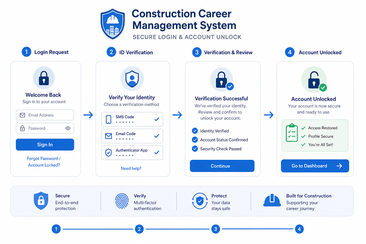 建設 キャリア アップ システム ログイン 方法 - IDが特定できない場合とアカウントロックの仕組みおよび解除手順