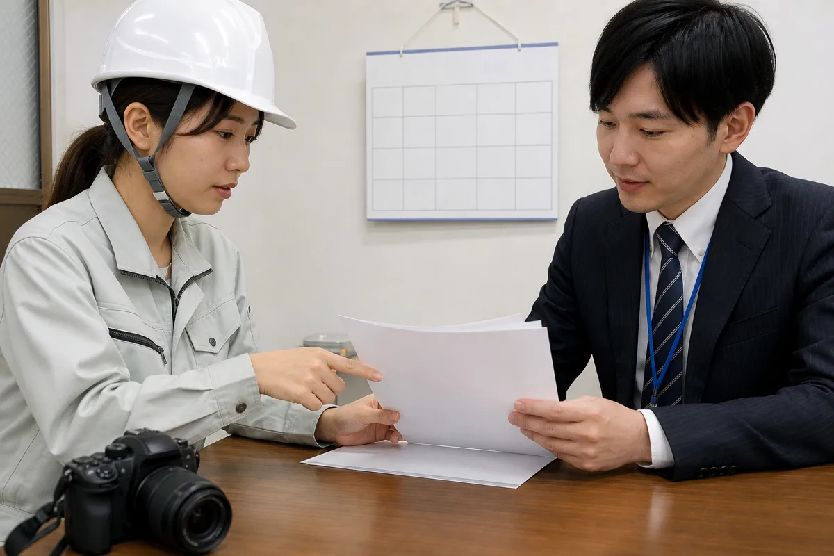 福岡県 経営事項 審査の書類と日程を窓口で確認する日本人担当者