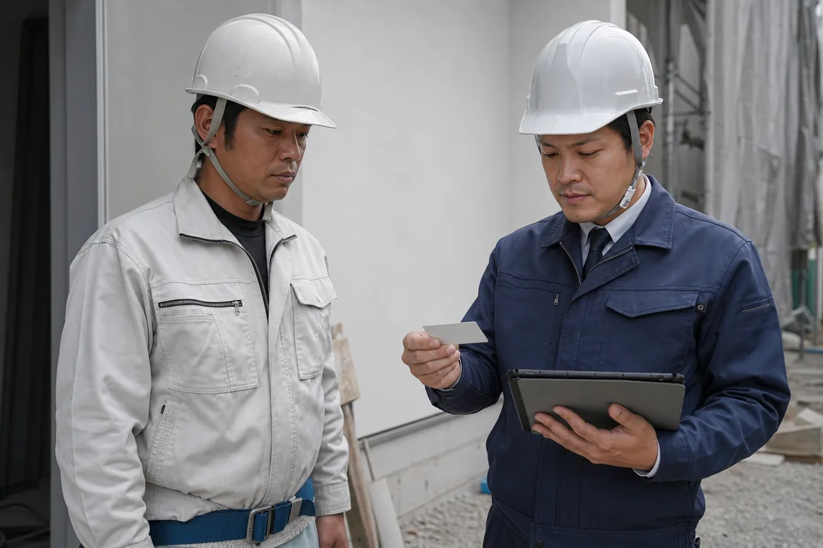 建設業許可がない場合の罰則を踏まえ、現場で許可確認を行う元請担当者