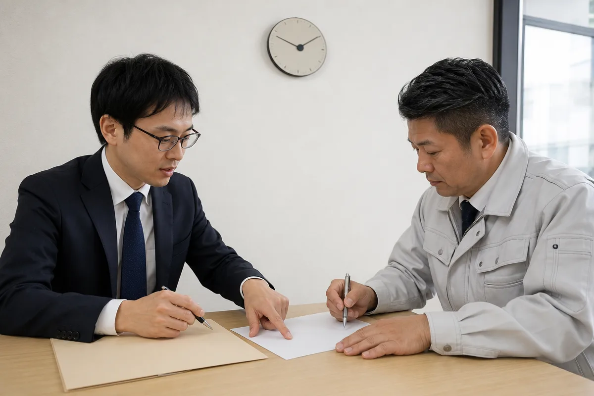 岡山県 建設業 許可の申請準備について窓口で相談する事業者と専門家